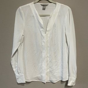 White H&M work blouse